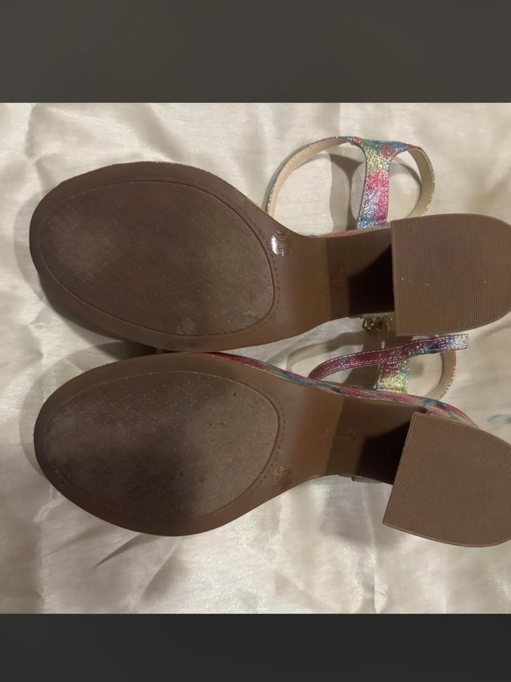 Multicolor Platform Block Heel Sandals - Women